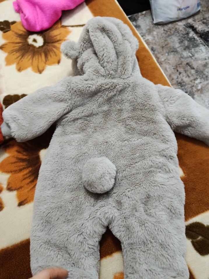 Gri Kürklü Bebek Tulumu - Görsel 2