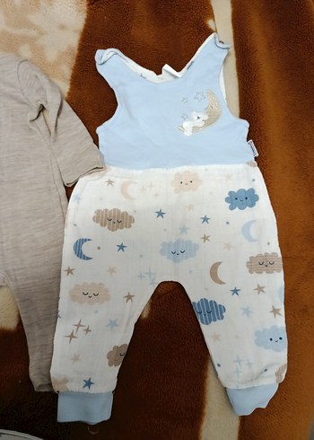 Düğmeli Beyaz Bebek Tulum Seti - Görsel 4