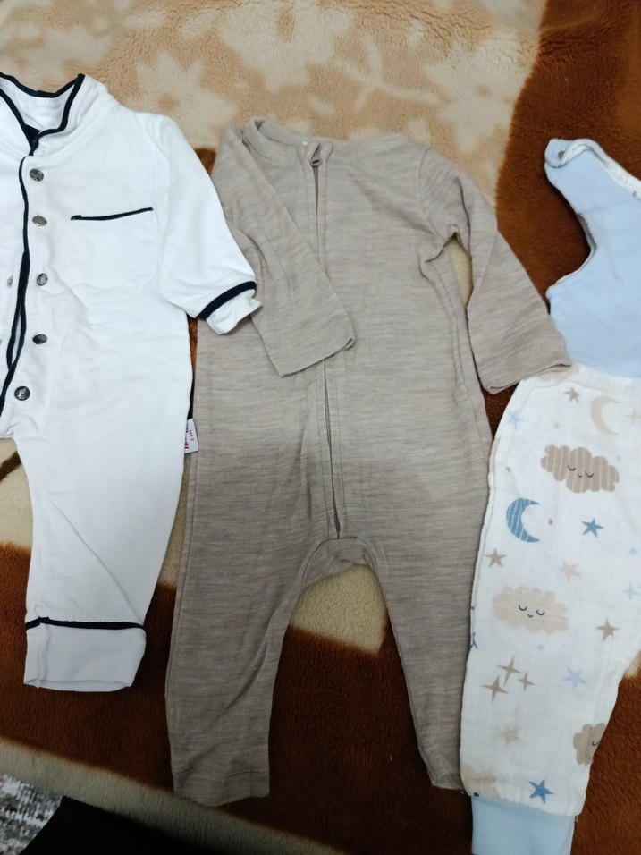 Düğmeli Beyaz Bebek Tulum Seti - Görsel 3