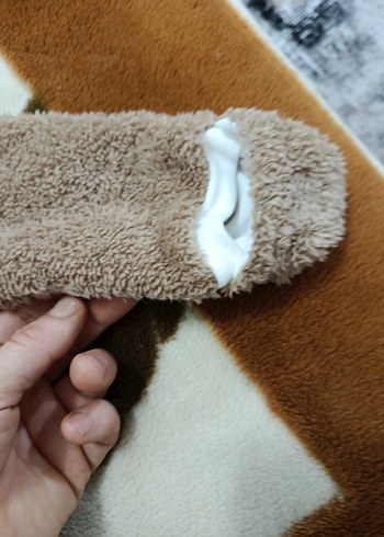 Kürklü Kahverengi Bebek Tulumu - Görsel 2