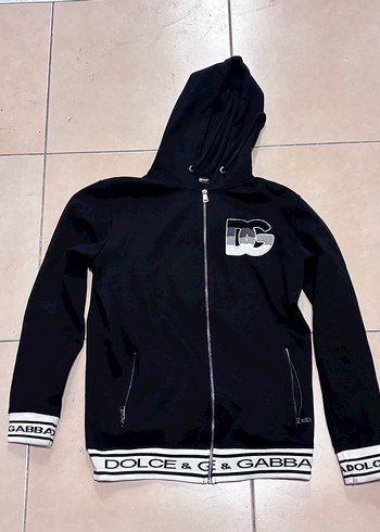 Dolce & Gabbana Siyah Kapusonlu Fermuarli Sweatshirt