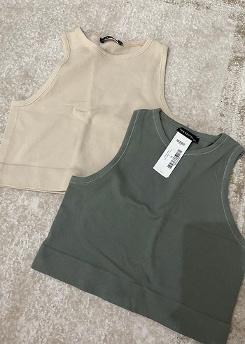 Trendyol milla Kadın Basic Kolsuz Crop Top 2'li Paket