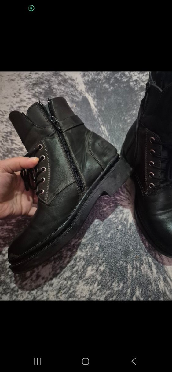 Siyah Deri Goth Stiletto Topuklu Botlar - Görsel 3