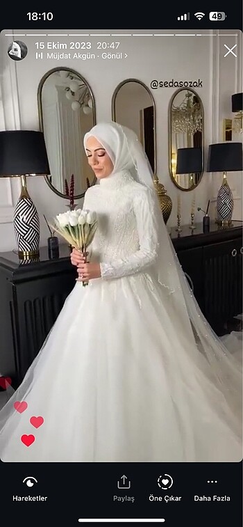 İnci ve boncuk işlemeli gelin duvağı