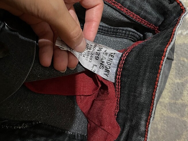 s Beden gri Renk Erkek jeans pantolon