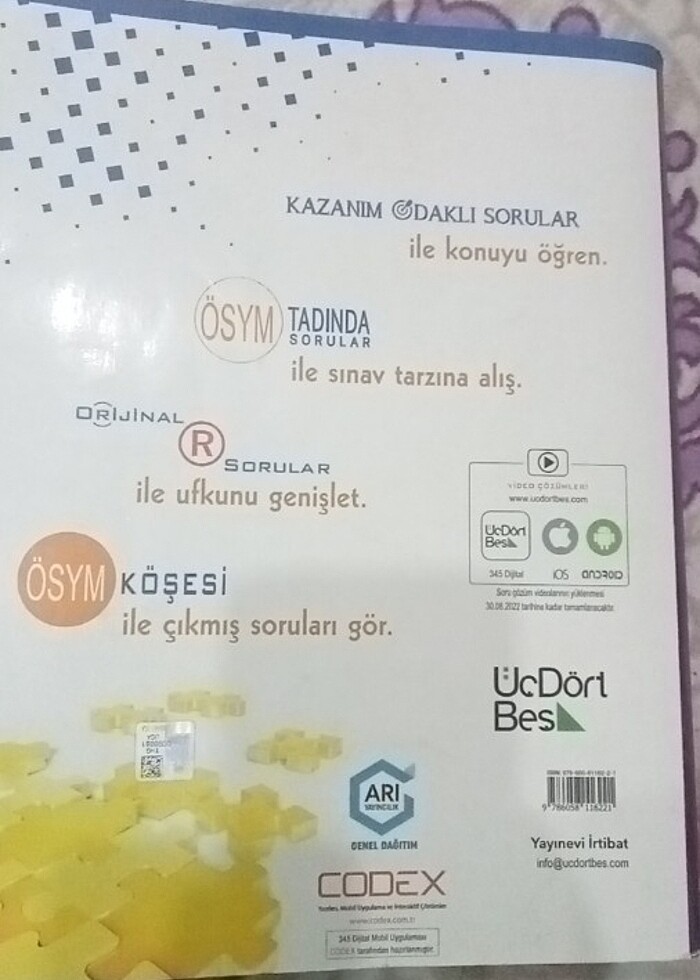 Üç Dört Beş Yayınları TYT Türkçe Soru Bankası - Görsel 2