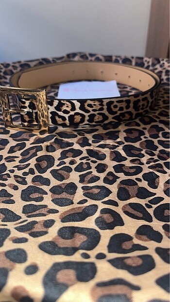 Rick Owens Leopar Altın Toka Unisex Kemer