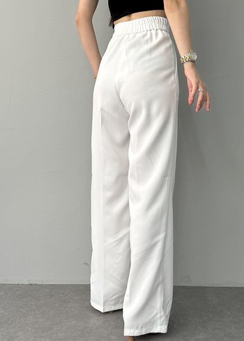 Beyaz Kadın Kumaş Pantolon - Görsel 2