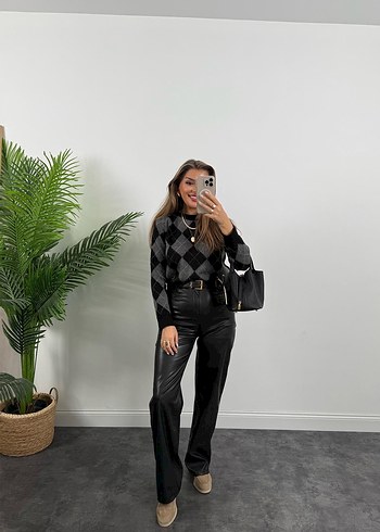 Gri sakallı crop kazak  - Görsel 4