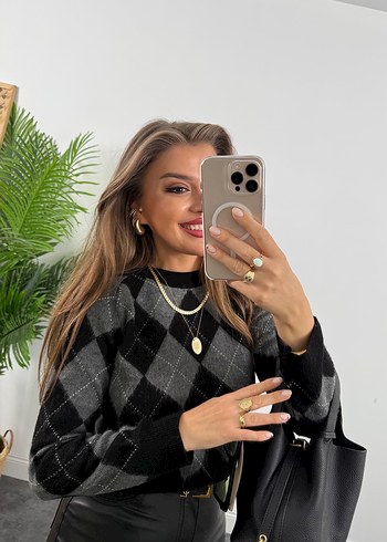 Gri sakallı crop kazak  - Görsel 2