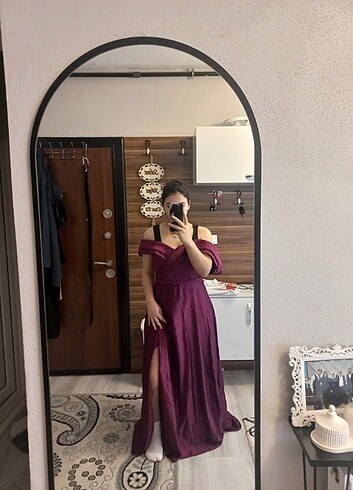 diğer Beden bordo Renk Bordomxi pembe abiye uzun