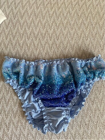 44 Beden mavi Renk Calzedonia Degrade Payetli Bikini Takımı