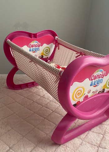 Pembe Renkli Sallanan Bebek Beşiği - Görsel 3