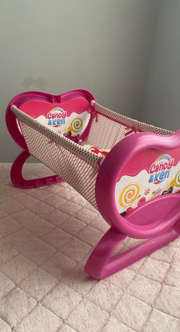 Pembe Renkli Sallanan Bebek Beşiği - Görsel 3