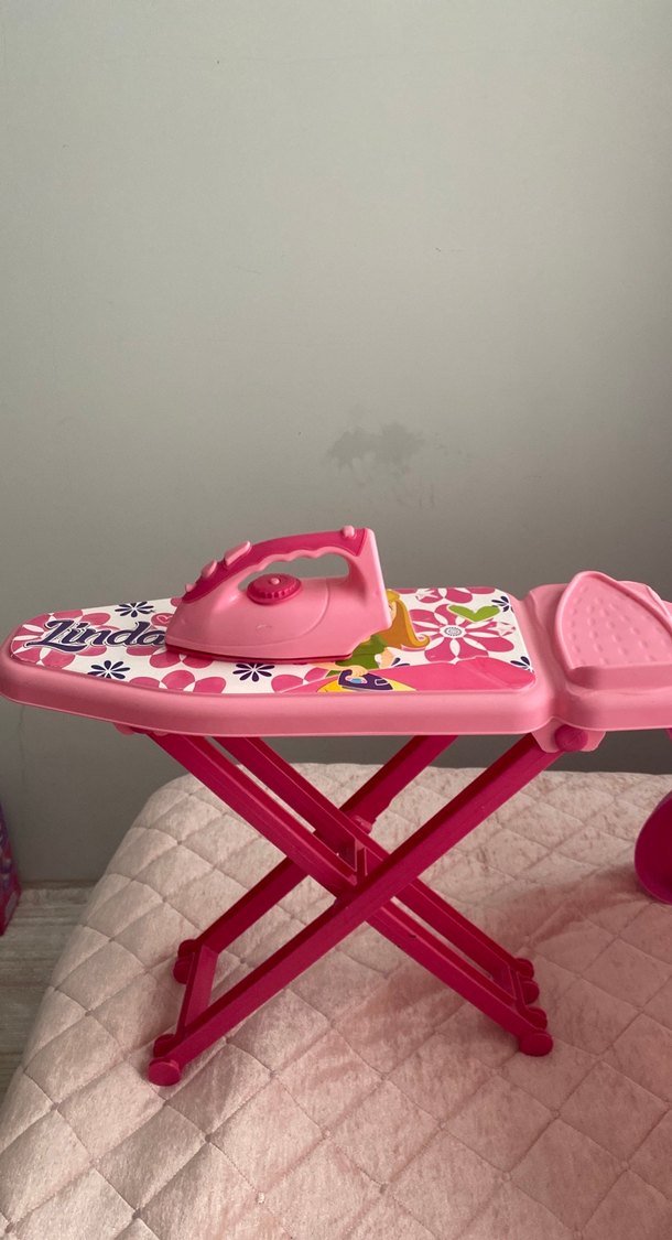 Çocuklar için Pembe Oyun Ütü Masası - Görsel 3