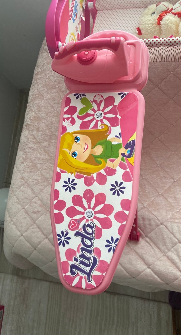 Çocuklar için Pembe Oyun Ütü Masası - Görsel 2