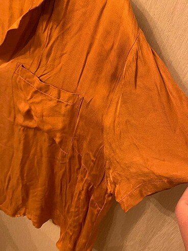 46 Beden turuncu Renk LCW Kadın 3XL Saten gömlek