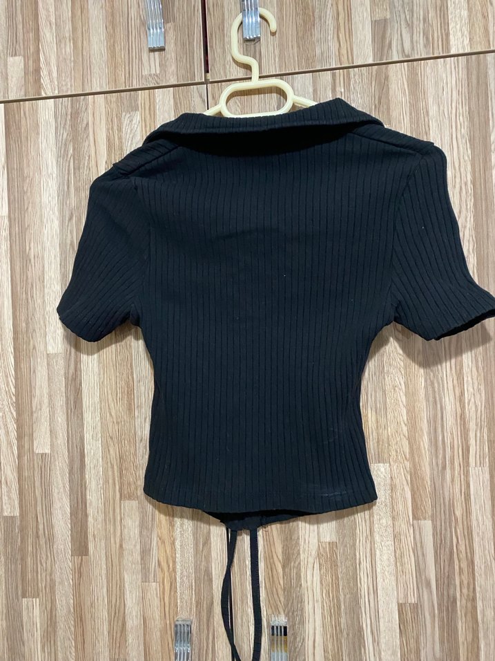 Siyah Kısa crop - Görsel 3