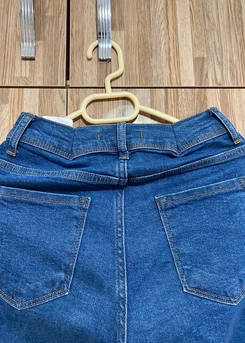 Kadın Mavi Denim Midi Boy Regular Fit Jean - Görsel 3