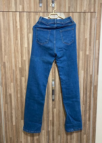 Kadın Mavi Denim Midi Boy Regular Fit Jean - Görsel 4