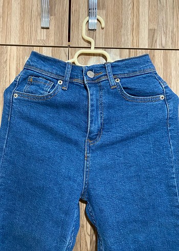 Kadın Mavi Denim Midi Boy Regular Fit Jean - Görsel 2