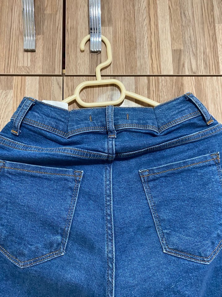 Kadın Mavi Denim Midi Boy Regular Fit Jean - Görsel 3