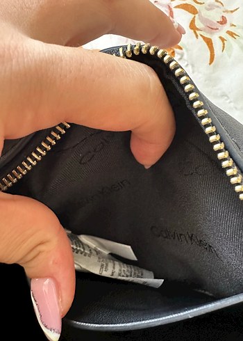 Beden siyah Renk Siyah Deri Calvin Klein Kadın Çapraz Çanta