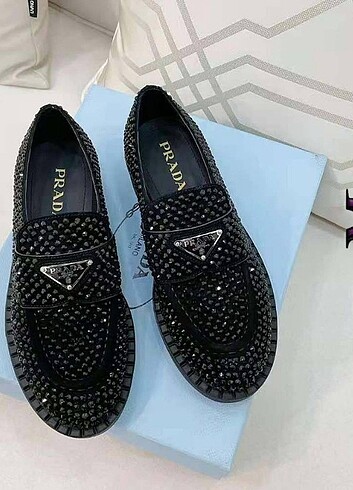 PRADA ayakkabı taşlı 