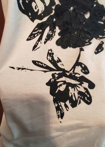 göğüs kısmı tüllü penye tunik - Görsel 6