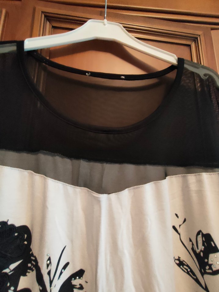 göğüs kısmı tüllü penye tunik - Görsel 3