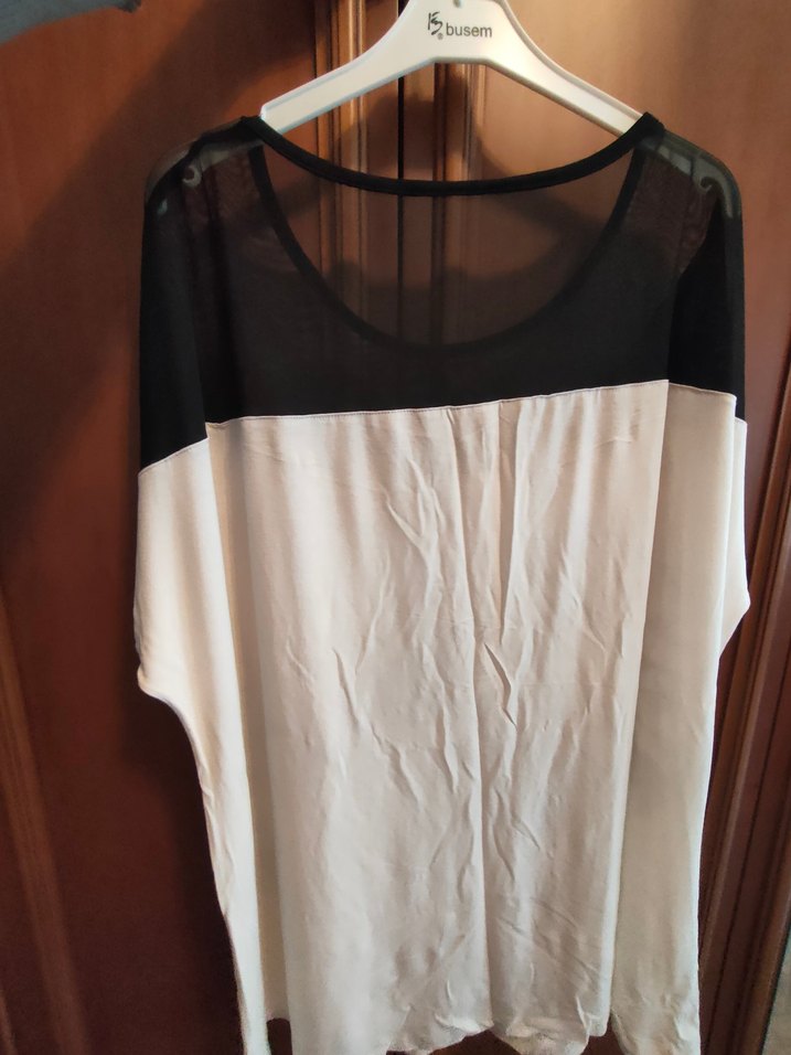 göğüs kısmı tüllü penye tunik - Görsel 4