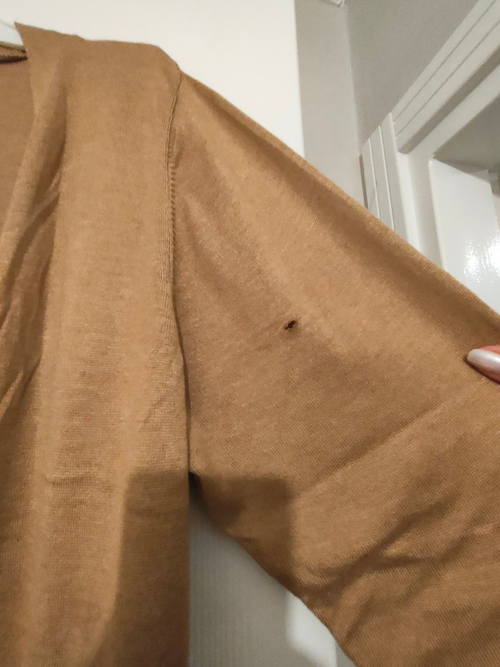 Düğmeli Bej Kadın  Hırka - Görsel 4