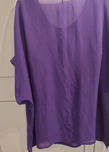 Mor kısa Kollu Salaş 2liTunik - Görsel 2