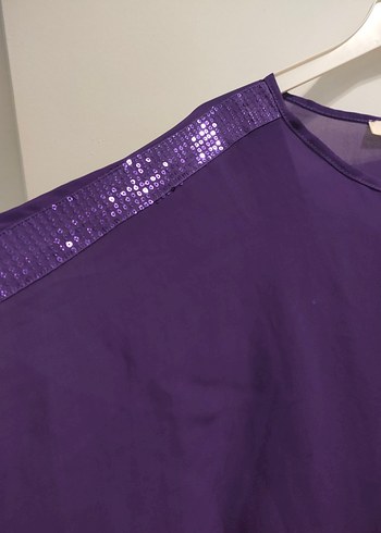 Mor kısa Kollu Salaş 2liTunik - Görsel 3