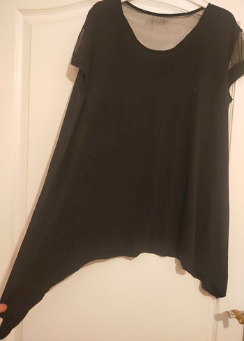 Siyah Salaş Kısa Kollu Bluz - Görsel 2