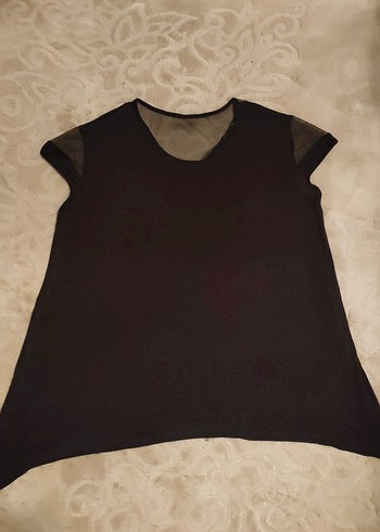 Siyah Salaş Kısa Kollu Bluz - Görsel 3