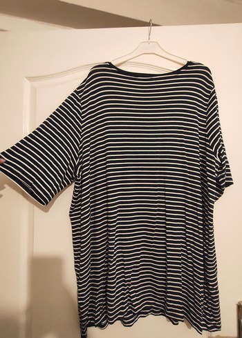 Çizgili, kısa kollu  tişört - Görsel 4