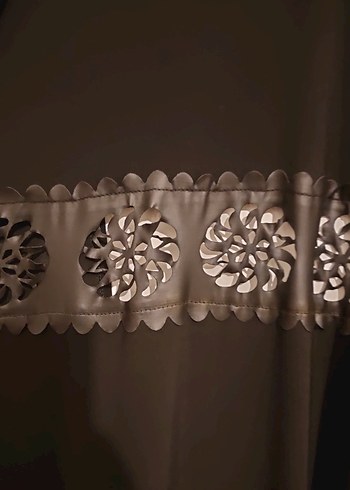 Siyah asimetrik deri detaylı Ceketi - Görsel 7