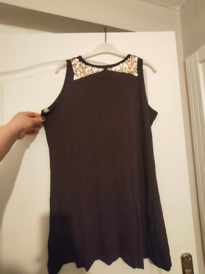 Kahverengi Pullu askılı bluz - Görsel 3