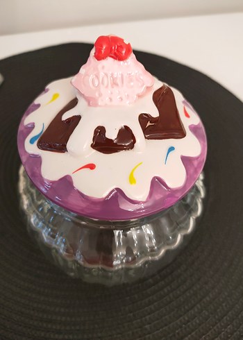 Mor Kapaklı Cam Mutfak Kavanozu - Görsel 4