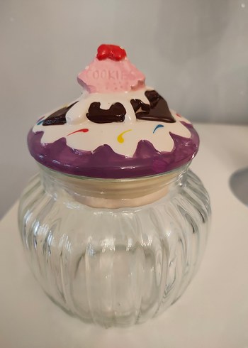 Mor Kapaklı Cam Mutfak Kavanozu - Görsel 3