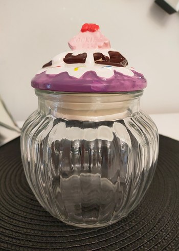 Mor Kapaklı Cam Mutfak Kavanozu - Görsel 2