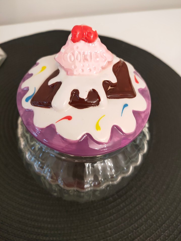 Mor Kapaklı Cam Mutfak Kavanozu - Görsel 4