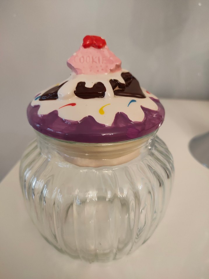 Mor Kapaklı Cam Mutfak Kavanozu - Görsel 3