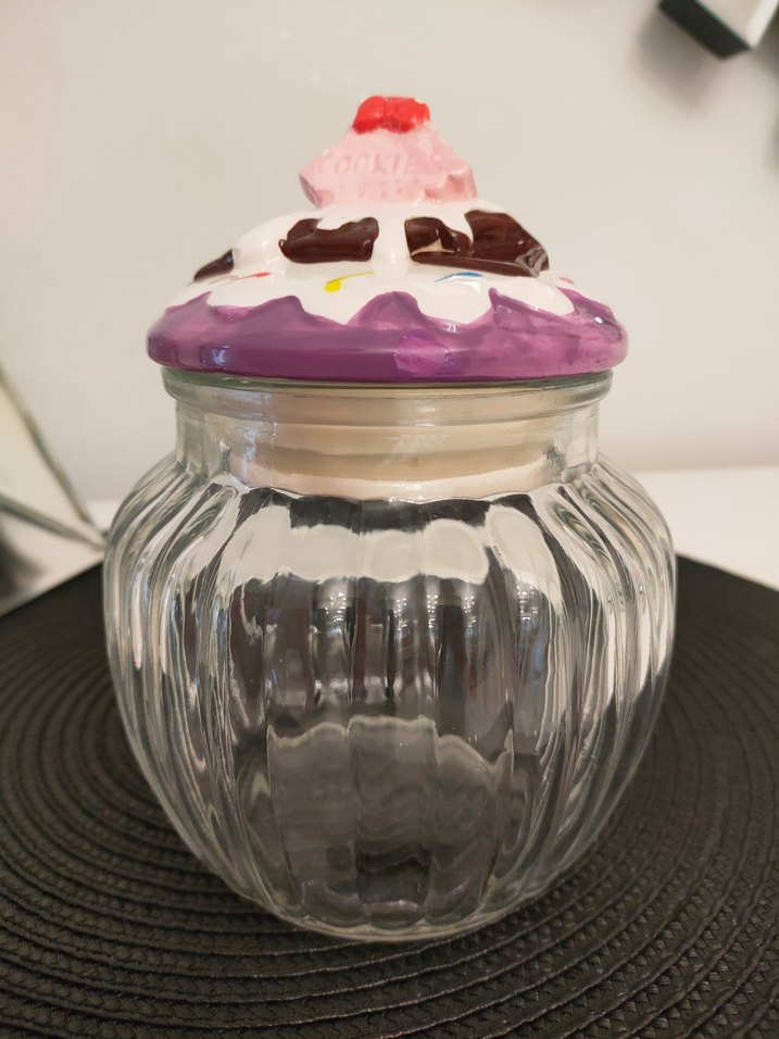 Mor Kapaklı Cam Mutfak Kavanozu - Görsel 2