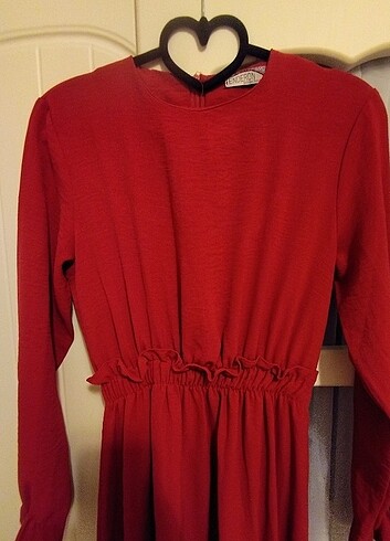 Kırmızı Tesettür Elbise