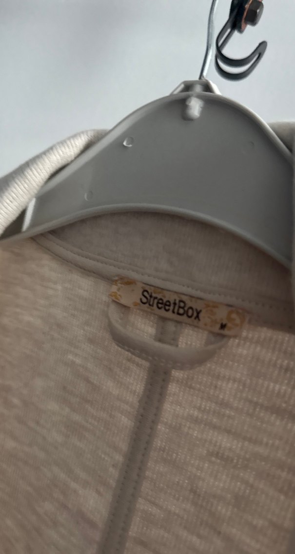 Düğmeli Bej Keten Kadın Blazer - Görsel 3