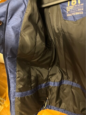 Lacivert Kurklu Kadin Kar montu - Görsel 6