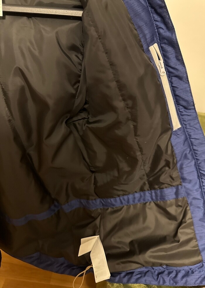 Lacivert Kurklu Kadin Kar montu - Görsel 5