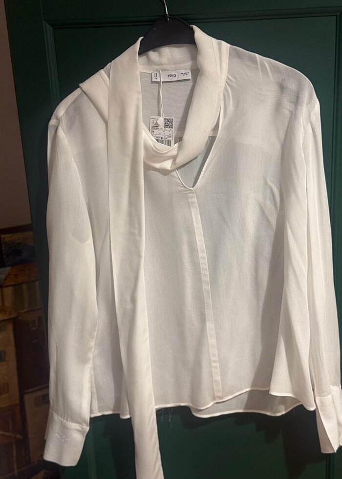 Mango Kravat Yakalı Bluz - Görsel 2